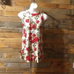Ruffled Hem Print sleeveless summer dress - NEW